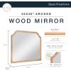 imageMCS Master ampamp Co 24x36 Mirror with Black Woodgrain Solid Wood Frame Arched Wall Hanging Large Mirror for Bathroom Bedroom ampamp LivingroomNatural Wood Grain