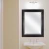 imageMCS Simplicity 215x255 Large Wall Mirror Black ampamp Beveled Detail Mirror Vertical ampamp Horizontal Wall Hanging Mirror for Bathroom Bedroom ampamp LivingroomWalnut