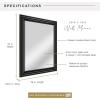 imageMCS Simplicity 215x255 Large Wall Mirror Black ampamp Beveled Detail Mirror Vertical ampamp Horizontal Wall Hanging Mirror for Bathroom Bedroom ampamp LivingroomBrushed Black