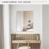 imageMCS Simplicity 215x255 Large Wall Mirror Black ampamp Beveled Detail Mirror Vertical ampamp Horizontal Wall Hanging Mirror for Bathroom Bedroom ampamp LivingroomSilver