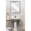 imageMCS Simplicity 215x255 Large Wall Mirror Black ampamp Beveled Detail Mirror Vertical ampamp Horizontal Wall Hanging Mirror for Bathroom Bedroom ampamp LivingroomWhite and Woven Silver