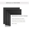 imageMCS Simplicity 215x255 Large Wall Mirror Black ampamp Beveled Detail Mirror Vertical ampamp Horizontal Wall Hanging Mirror for Bathroom Bedroom ampamp LivingroomBrushed Black