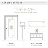 imageMCS Simplicity 215x255 Large Wall Mirror Black ampamp Beveled Detail Mirror Vertical ampamp Horizontal Wall Hanging Mirror for Bathroom Bedroom ampamp LivingroomBrass