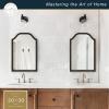 imageMCS Simplicity 215x255 Large Wall Mirror Black ampamp Beveled Detail Mirror Vertical ampamp Horizontal Wall Hanging Mirror for Bathroom Bedroom ampamp LivingroomBlack Wood Grain
