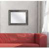 imageMCS Simplicity 215x255 Large Wall Mirror Black ampamp Beveled Detail Mirror Vertical ampamp Horizontal Wall Hanging Mirror for Bathroom Bedroom ampamp LivingroomPewter