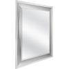 imageMCS Simplicity 215x255 Large Wall Mirror Black ampamp Beveled Detail Mirror Vertical ampamp Horizontal Wall Hanging Mirror for Bathroom Bedroom ampamp LivingroomWhite and Woven Silver