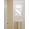 imageMCS Simplicity 215x255 Large Wall Mirror Black ampamp Beveled Detail Mirror Vertical ampamp Horizontal Wall Hanging Mirror for Bathroom Bedroom ampamp LivingroomWhite Wood Grain With Silver Trim Finish
