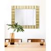 imageMCS Simplicity 215x255 Large Wall Mirror Black ampamp Beveled Detail Mirror Vertical ampamp Horizontal Wall Hanging Mirror for Bathroom Bedroom ampamp LivingroomBrass