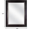 imageMCS Simplicity 215x255 Large Wall Mirror Black ampamp Beveled Detail Mirror Vertical ampamp Horizontal Wall Hanging Mirror for Bathroom Bedroom ampamp LivingroomWalnut