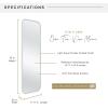 imageMCS Simplicity 215x255 Large Wall Mirror Black ampamp Beveled Detail Mirror Vertical ampamp Horizontal Wall Hanging Mirror for Bathroom Bedroom ampamp LivingroomLight Aqua