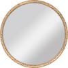 imageMCS Simplicity 215x255 Large Wall Mirror Black ampamp Beveled Detail Mirror Vertical ampamp Horizontal Wall Hanging Mirror for Bathroom Bedroom ampamp LivingroomNatural Wood Grain
