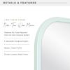 imageMCS Simplicity 215x255 Large Wall Mirror Black ampamp Beveled Detail Mirror Vertical ampamp Horizontal Wall Hanging Mirror for Bathroom Bedroom ampamp LivingroomLight Aqua