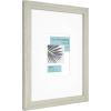 imageMCS Studio Gallery 11x14 Matted to 5x7 Picture Frame Gray Woodgrain Square Photo Frame for Photos Posters ampamp Art Prints 1Pack