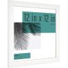 imageMCS Studio Gallery 12x12 Picture Frame White Woodgrain Wall Hanging ampamp Easel for Tabletop Display Square Photo Frame for Photos Posters ampamp Art Prints 1Pack