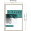 imageMCS Studio Gallery 16x24 Poster Frame Gray Woodgrain Vertical ampamp Horizontal Wall Hanging Large Picture Frame for Photos Posters ampamp Art Prints 2Pack