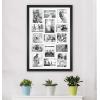 imageMCS Studio Gallery 20x30 Collage Picture Frame Black Woodgrain Rectangle Photo Frame for 15 Photos 1Pack