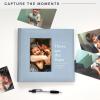 imageMCS The Story of Us Photo Album Holds 200 4x6 Photos with Memo Space Tan Linen Cover Clear SideLoading Pockets  Scrapbook Style Keepsake for Weddings Anniversaries ampamp More  A Thoughtful GiftAre The Days