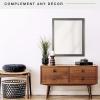 imageMCS Thin Gallery Large Wall Mirror Modern Rectangle Mirror Home Decor for Living Room Bedroom or Bathroom 274 by 334 Inch White WoodgrainBlack Woodgrain