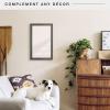 imageMCS Thin Gallery Large Wall Mirror Modern Rectangle Mirror Home Decor for Living Room Bedroom or Bathroom 274 by 334 Inch White WoodgrainBlack Woodgrain