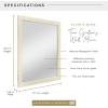 imageMCS Thin Gallery Large Wall Mirror Modern Rectangle Mirror Home Decor for Living Room Bedroom or Bathroom 274 by 334 Inch White WoodgrainNatural Woodgrain