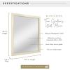 imageMCS Thin Gallery Large Wall Mirror Modern Rectangle Mirror Home Decor for Living Room Bedroom or Bathroom 274 by 334 Inch White WoodgrainNatural Woodgrain