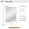 imageMCS Thin Gallery Large Wall Mirror Modern Rectangle Mirror Home Decor for Living Room Bedroom or Bathroom 274 by 334 Inch White WoodgrainWhite Woodgrain