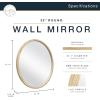 imageMaster ampamp Co Luna Large Wall Mirror Minimalist Home Decor Rectangle Mirror with Rounded Corners for Living Room Bedroom or Bathroom 18 by 28 Inch Natural WoodRound