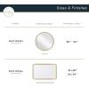 imageMaster ampamp Co Luna Large Wall Mirror Minimalist Home Decor Rectangle Mirror with Rounded Corners for Living Room Bedroom or Bathroom 18 by 28 Inch Natural WoodRound