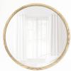 imageMaster ampamp Co Luna Large Wall Mirror Minimalist Home Decor Rectangle Mirror with Rounded Corners for Living Room Bedroom or Bathroom 18 by 28 Inch Natural WoodRound