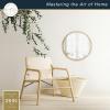 imageMaster ampamp Co Luna Large Wall Mirror Minimalist Home Decor Rectangle Mirror with Rounded Corners for Living Room Bedroom or Bathroom 18 by 28 Inch Natural WoodRound