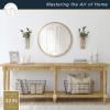 imageMaster ampamp Co Luna Large Wall Mirror Minimalist Home Decor Rectangle Mirror with Rounded Corners for Living Room Bedroom or Bathroom 18 by 28 Inch Natural WoodRound