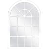 imageMCS Countryside 30x44 Mirror White Arched Windowpane Wall Mirror Home Decor for Bedroom Livingroom ampamp Entry