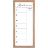 imageMCS Dry Erase Weekly Planner 11x24 Natural Framed Calander Whiteboard for Wall Plan Your Week with Family Weekly Planner for Dinners Sports Events ampamp MoreWalnut