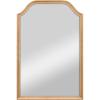 imageMCS Master ampamp Co 24x36 Mirror with Black Woodgrain Solid Wood Frame Arched Wall Hanging Large Mirror for Bathroom Bedroom ampamp LivingroomNatural Wood Grain