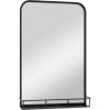 imageMCS Multifunction Large Wall Mirror with Shelf 20x30 Inch Black
