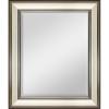 imageMCS Simplicity 215x255 Large Wall Mirror Black ampamp Beveled Detail Mirror Vertical ampamp Horizontal Wall Hanging Mirror for Bathroom Bedroom ampamp LivingroomTwotone Warm Pewter and Silver