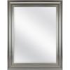 imageMCS Simplicity 215x255 Large Wall Mirror Black ampamp Beveled Detail Mirror Vertical ampamp Horizontal Wall Hanging Mirror for Bathroom Bedroom ampamp LivingroomBrushed Nickel