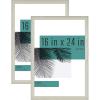 imageMCS Studio Gallery 16x24 Poster Frame Gray Woodgrain Vertical ampamp Horizontal Wall Hanging Large Picture Frame for Photos Posters ampamp Art Prints 2Pack