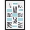 imageMCS Studio Gallery 20x30 Collage Picture Frame Black Woodgrain Rectangle Photo Frame for 15 Photos 1Pack