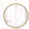 imageMaster ampamp Co Luna Large Wall Mirror Minimalist Home Decor Rectangle Mirror with Rounded Corners for Living Room Bedroom or Bathroom 18 by 28 Inch Natural WoodRound