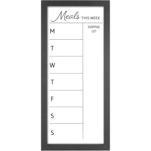 imageMCS Dry Erase Calander 30x30 Walnut Framed Monthly Calendar for the Wall Stay Organized with Family Planner for Appointments Sports Events ampamp MoreBlack