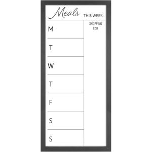 imageMCS Dry Erase Weekly Planner 11x24 Natural Framed Calander Whiteboard for Wall Plan Your Week with Family Weekly Planner for Dinners Sports Events ampamp MoreBlack