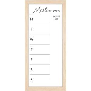 imageMCS Dry Erase Weekly Planner 11x24 Natural Framed Calander Whiteboard for Wall Plan Your Week with Family Weekly Planner for Dinners Sports Events ampamp MoreNatural