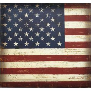 imageMCS Expandable 10Page Scrapbook Album with 12 x 12 Inch Pages 135 x 125 Inch Vintage Flag