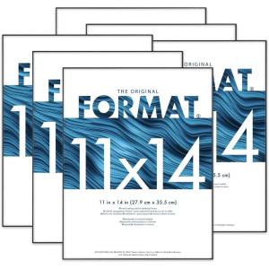 imageMCS Format Frame Front Loading Gallery Wall Frame Set 11x14 6 Pack Black