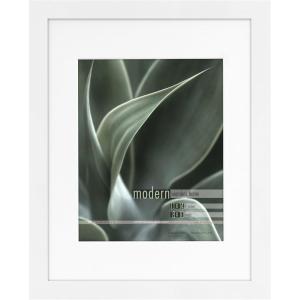 imageMCS Framatic Modern 12x12 Inch Frame with Mat for 10x10 Inch Photo Black 302196White