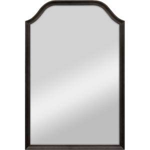 imageMCS Master ampamp Co 24x36 Mirror with Black Woodgrain Solid Wood Frame Arched Wall Hanging Large Mirror for Bathroom Bedroom ampamp LivingroomBlack Wood Grain