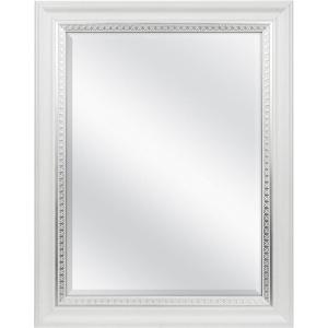 imageMCS Simplicity 215x255 Large Wall Mirror Black ampamp Beveled Detail Mirror Vertical ampamp Horizontal Wall Hanging Mirror for Bathroom Bedroom ampamp LivingroomWhite