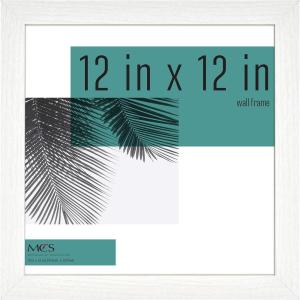 imageMCS Studio Gallery 12x12 Picture Frame White Woodgrain Wall Hanging ampamp Easel for Tabletop Display Square Photo Frame for Photos Posters ampamp Art Prints 1Pack