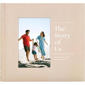 imageMCS The Story of Us Photo Album Holds 200 4x6 Photos with Memo Space Tan Linen Cover Clear SideLoading Pockets  Scrapbook Style Keepsake for Weddings Anniversaries ampamp More  A Thoughtful GiftStory of Us